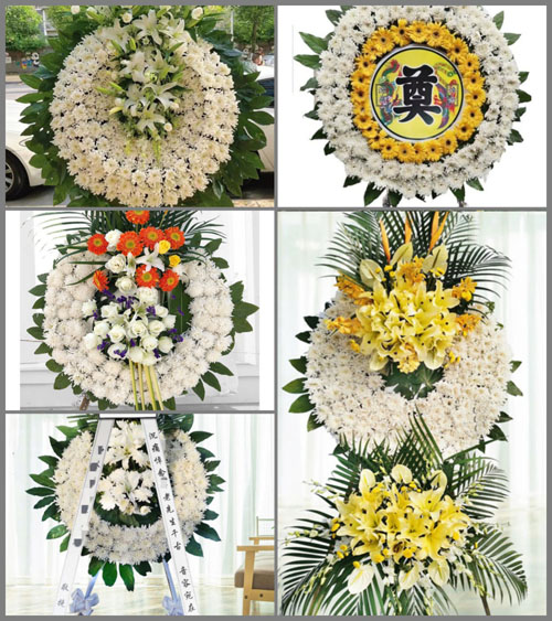 山东青岛即墨市龙山街道上开河村花圈速递